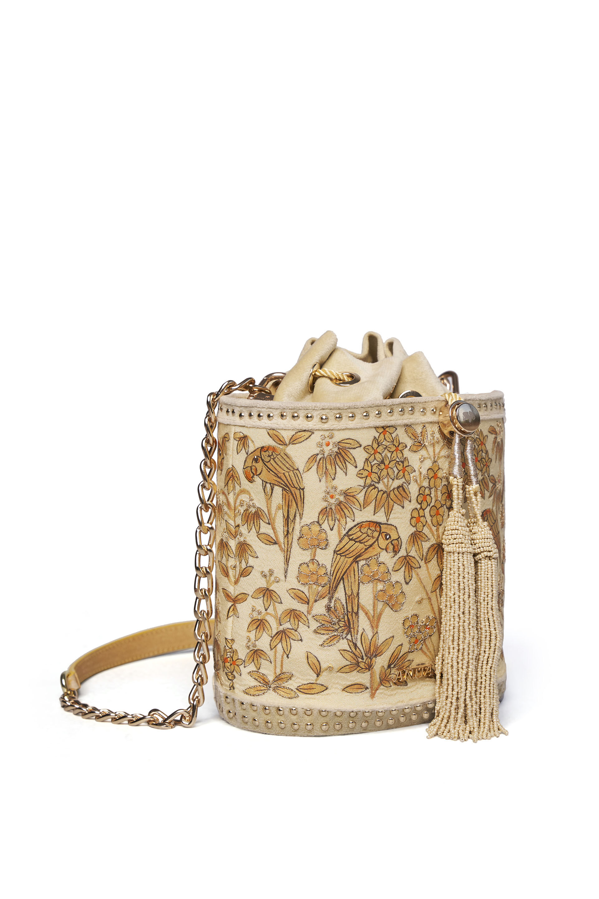 Pichhwai Bucket Bag - Canary Gold, Gold, image 10
